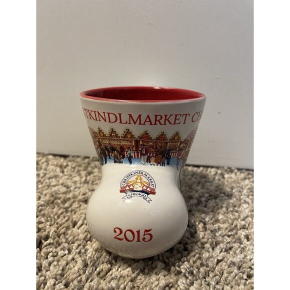 Christkindlmarket 2015 Chicago 20th Anniversary Christmas Market Boot Mug Cup - Picture 1 of 7